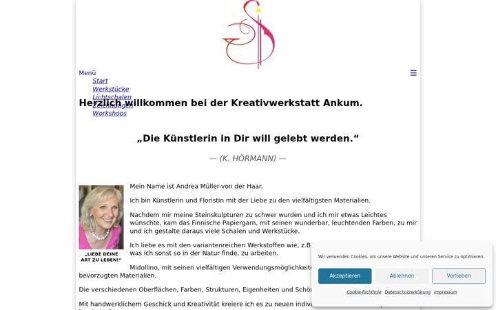 Screenshot of kreativwerkstatt-ankum.de