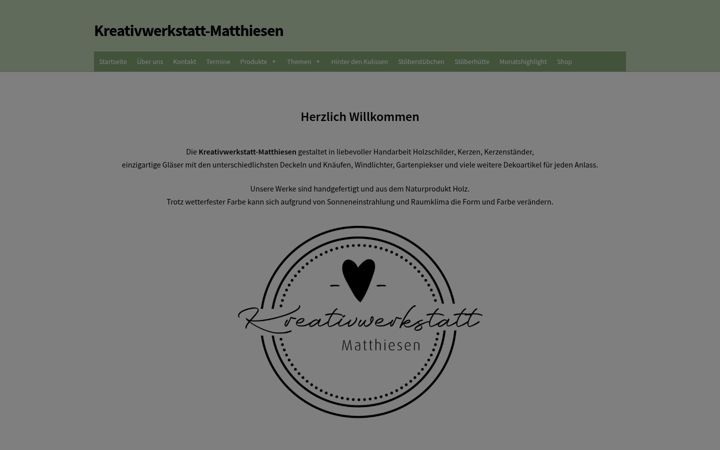Screenshot of kreativwerkstatt-matthiesen.de