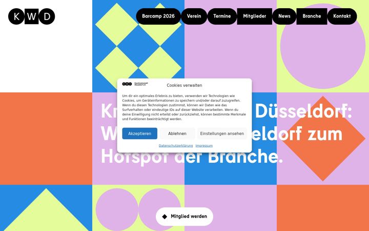 Screenshot of kreativwirtschaft-duesseldorf.com