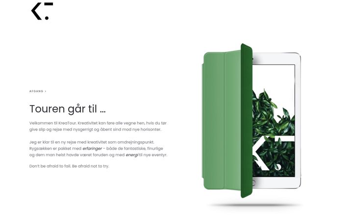 Screenshot of kreatour.dk