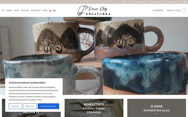 Screenshot of kreaturkaceramika.com