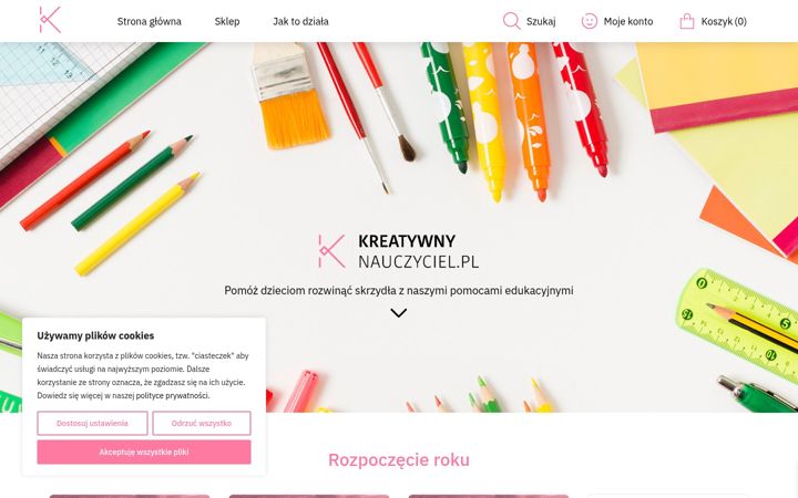 Screenshot of kreatywnynauczyciel.pl