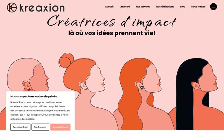 Screenshot of kreaxion.ca