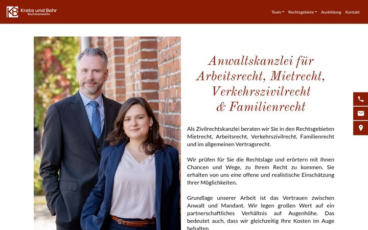Screenshot of krebs-behr.de