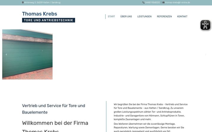 Screenshot of krebs-tore.de