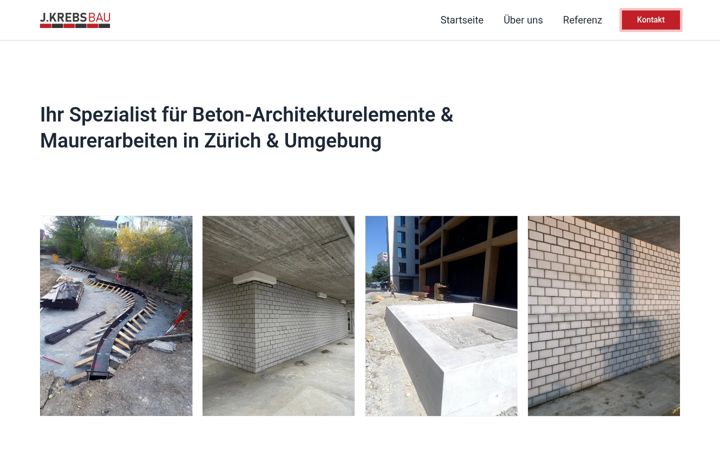 Screenshot of krebsbau.ch