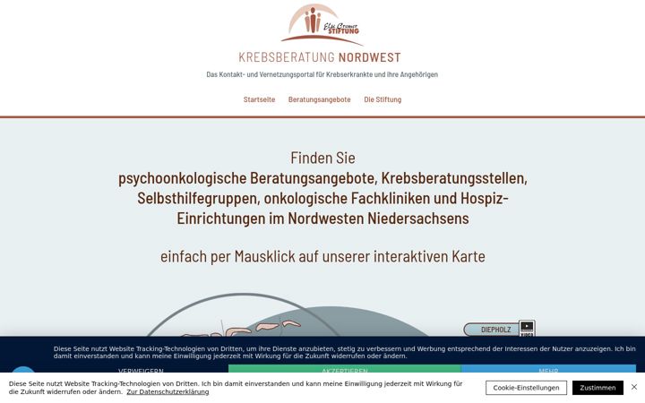 Screenshot of krebsberatung-nordwest.de