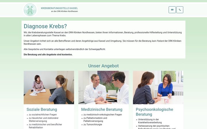 Screenshot of krebsberatungsstelle-kassel.de
