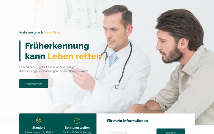 Screenshot of krebsvorsorgescan.de