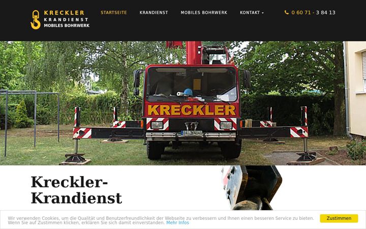 Screenshot of kreckler-kran.de