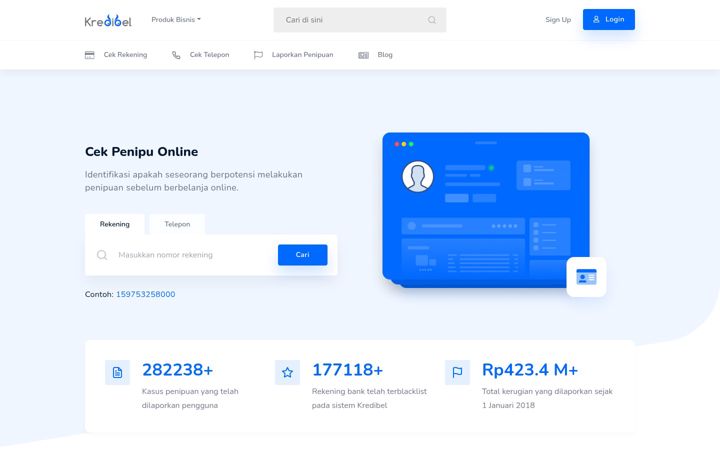 Screenshot of kredibel.com