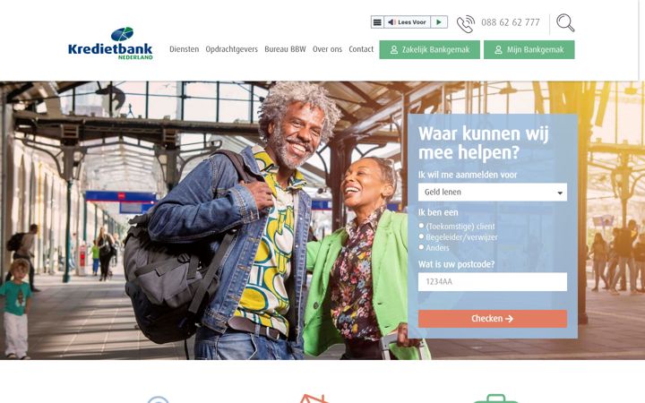 Captură de ecran a kredietbanknederland.nl