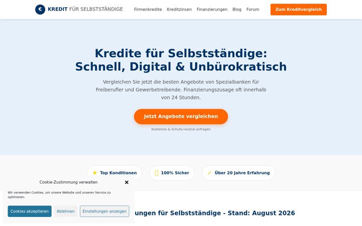 Screenshot of kredit-fuer-selbststaendige.de