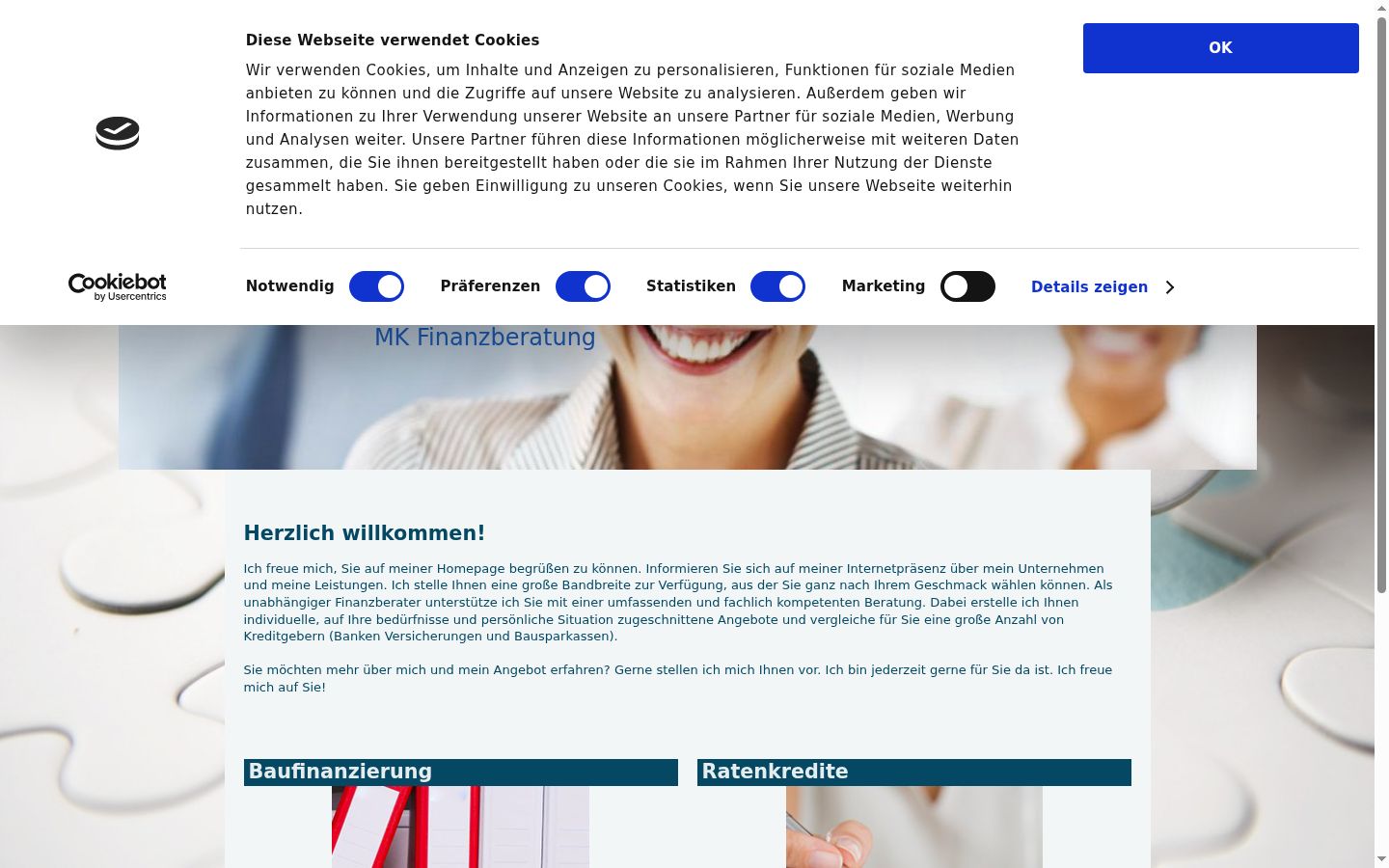 Screenshot tal-banner tal-kunsens muri qabel kwalunkwe interazzjoni