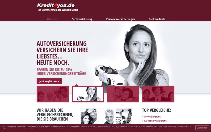 Screenshot of kredit4you.de