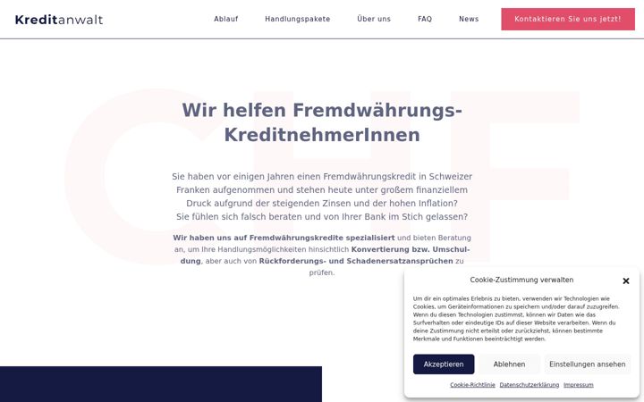 Screenshot of kreditanwalt.at