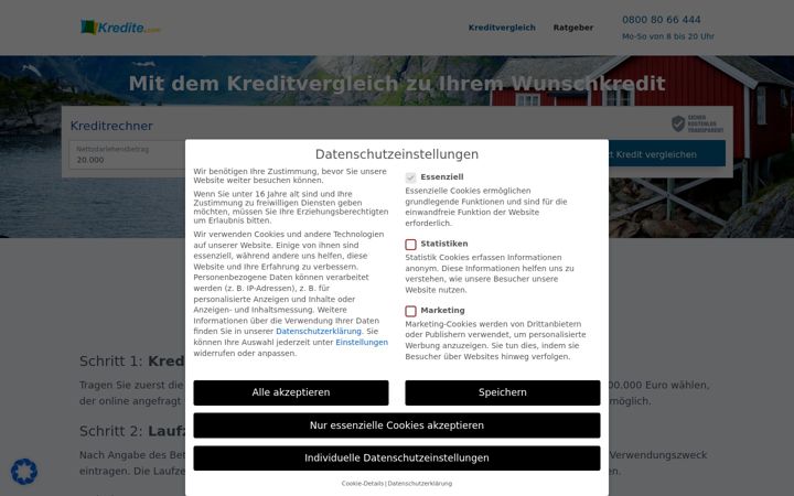 Screenshot of kredite.com