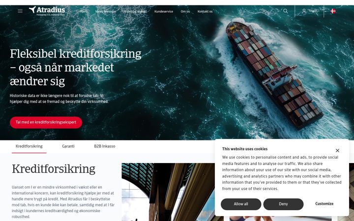Screenshot of kreditforsikring.dk