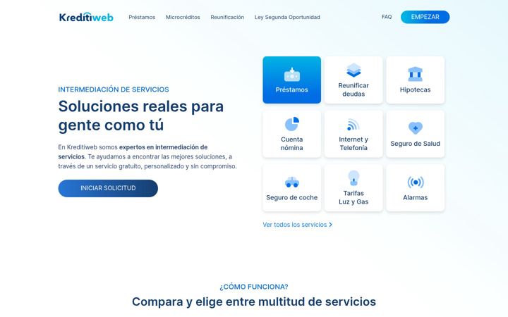 Screenshot of kreditiweb.com