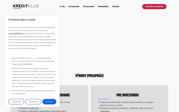 Screenshot of kreditklub.sk