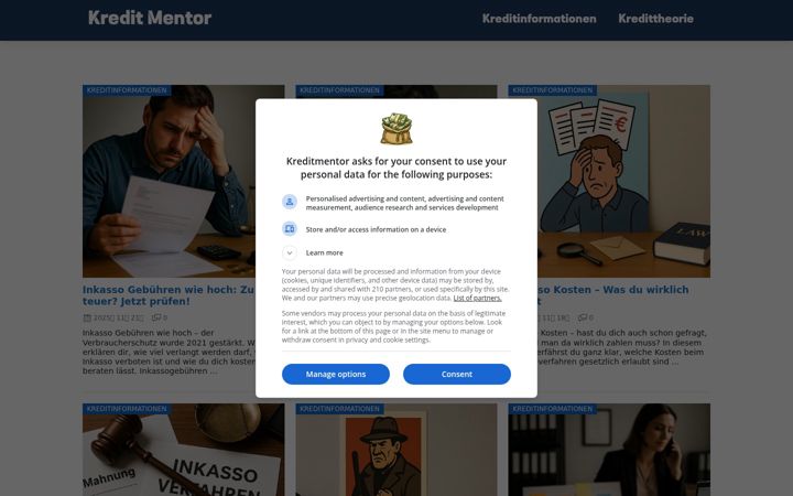 Screenshot of kreditmentor.com