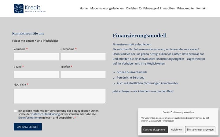 Screenshot of kreditnavigator24.de