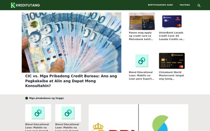 Skærmbillede af kreditutang.com