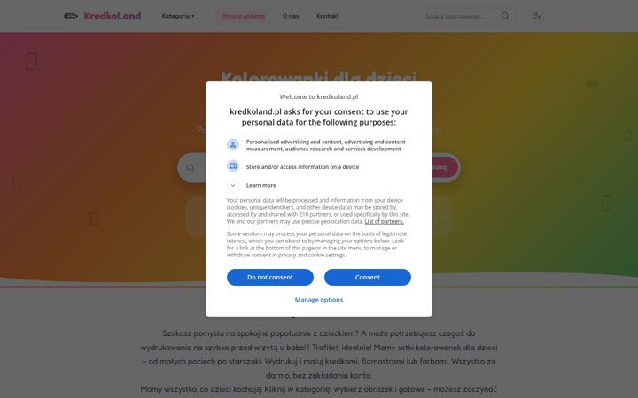 Screenshot of kredkoland.pl