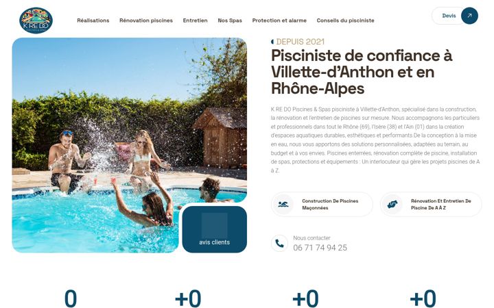 Screenshot of kredo-piscines.fr