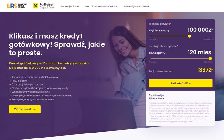 Screenshot of kredyt15minut.pl