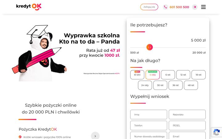 Screenshot of kredytok.pl
