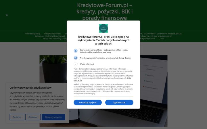 Screenshot of kredytowe-forum.pl