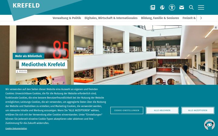 Screenshot of krefeld.de