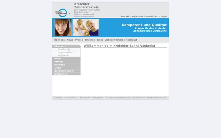 Screenshot of krefelderzahnaerzte.de