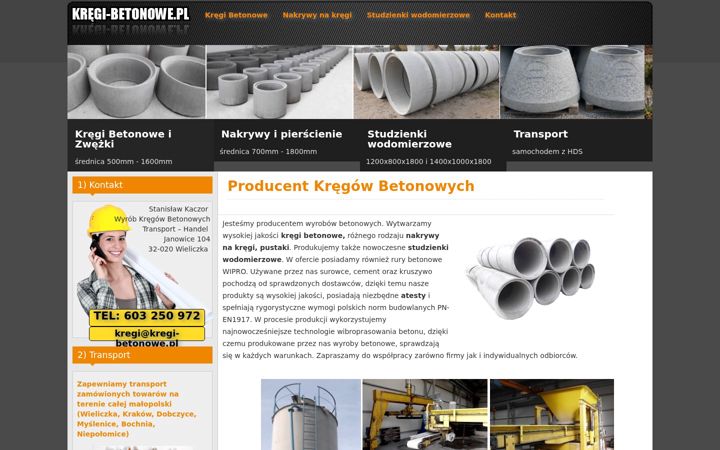 Screenshot of kregi-betonowe.pl