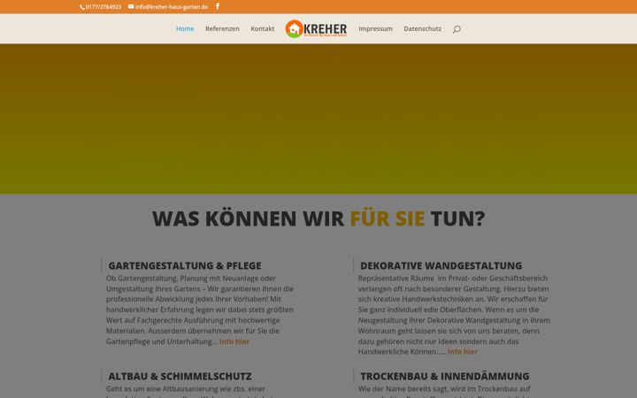 Screenshot of kreher-haus-garten.de
