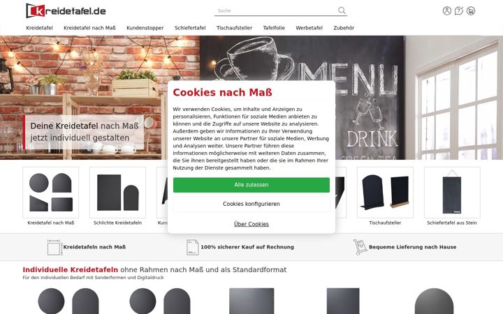 Screenshot of kreidetafel.de
