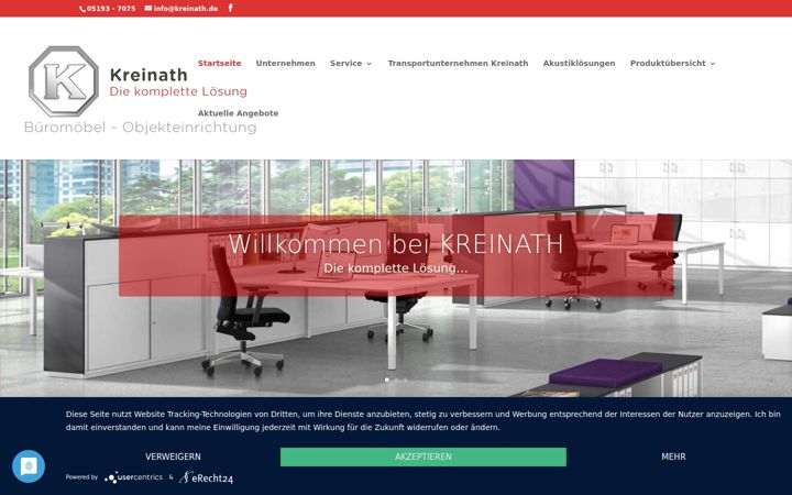 Screenshot of kreinath.de