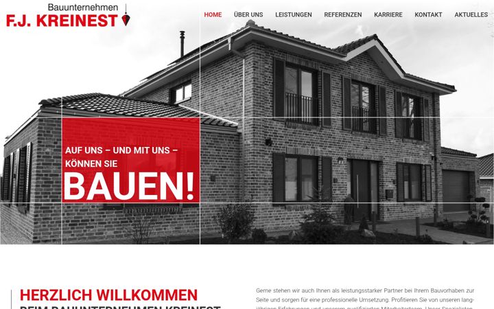 Screenshot of kreinest-bau.de
