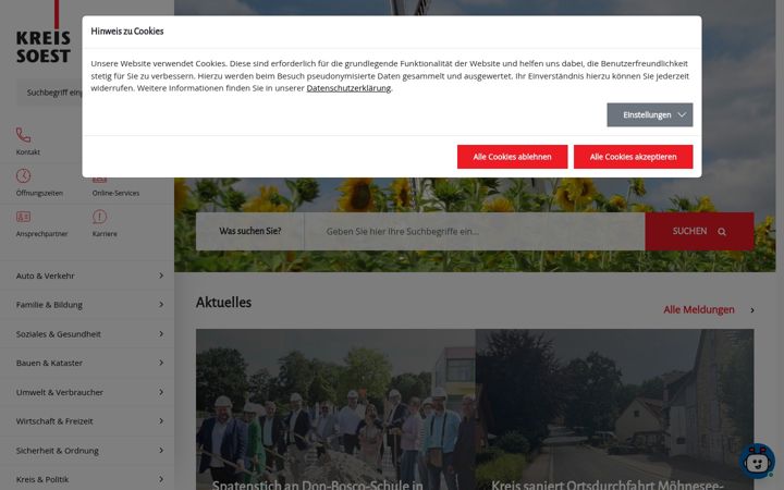 Screenshot of kreis-soest.de