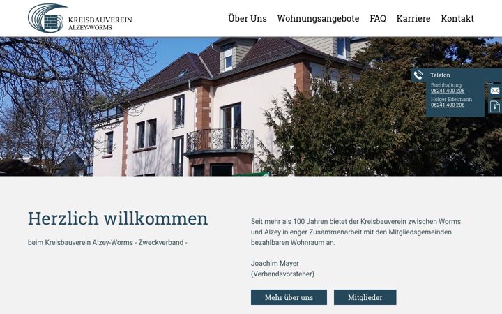 Screenshot of kreisbauverein.com