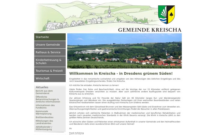 Screenshot of kreischa.de