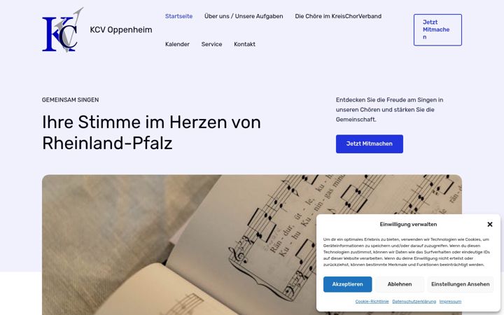 Screenshot of kreischorverband-oppenheim.de