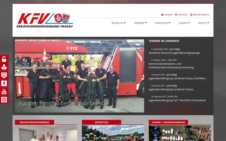 Screenshot of kreisfeuerwehrverband-passau.de