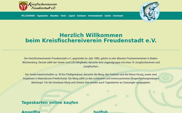 Screenshot of kreisfischereiverein-freudenstadt.de