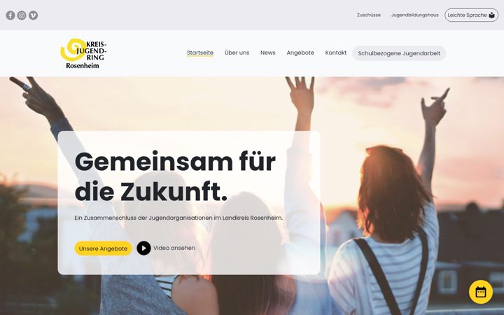 Screenshot of kreisjugendring-rosenheim.de