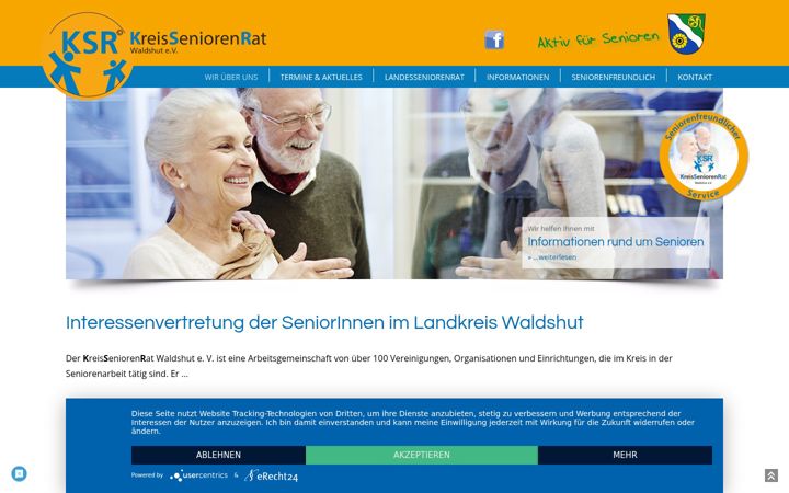 Screenshot of kreisseniorenrat-waldshut.de