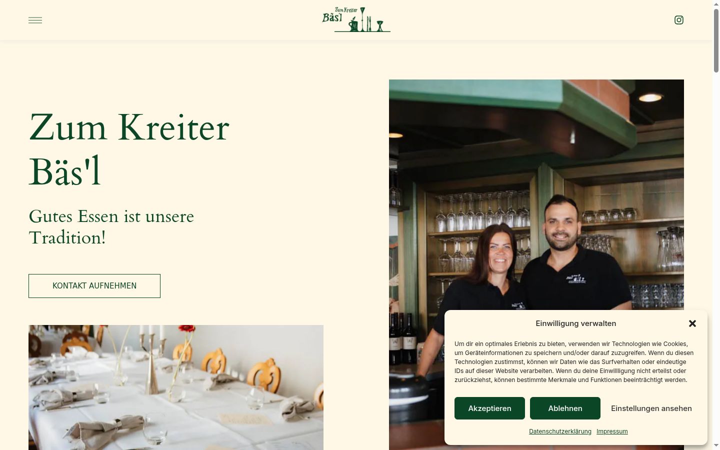 Screenshot tal-banner tal-kunsens muri qabel kwalunkwe interazzjoni