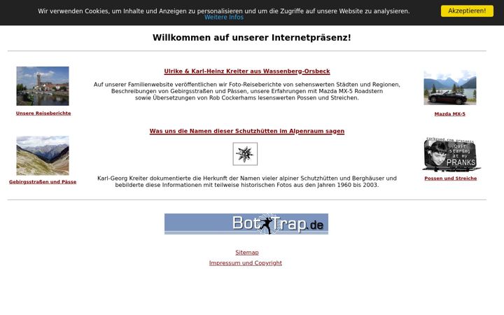 Screenshot of kreiter.info