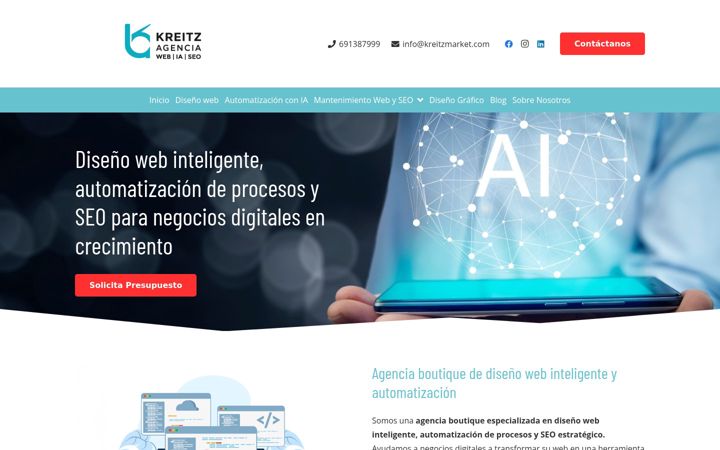 Snímek obrazovky kreitzmarket.com